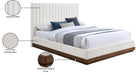 Meridian Furniture - Emmet Chenille Fabric Upholstered King Bed - B1245Cream-K - GreatFurnitureDeal