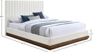 Meridian Furniture - Emmet Chenille Fabric Upholstered King Bed - B1245Cream-K - GreatFurnitureDeal