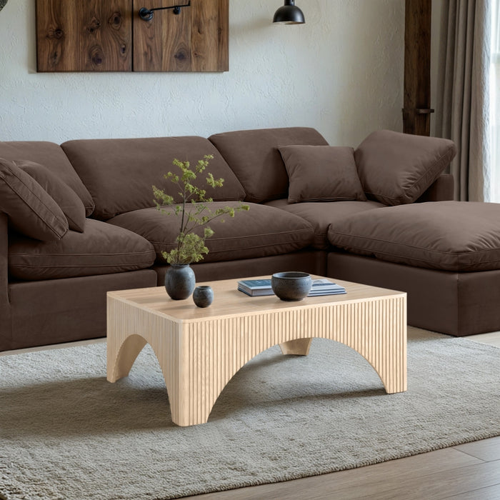 Meridian Furniture - Eloise Oak Veneer Coffee Table - 99089Oak-CT - GreatFurnitureDeal