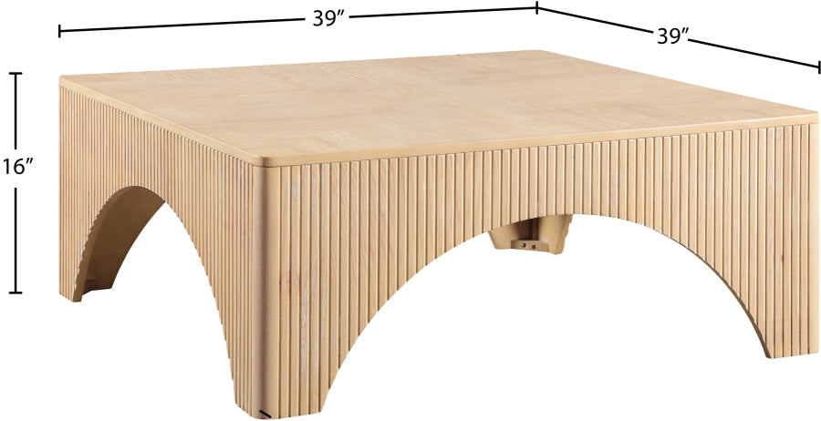 Meridian Furniture - Eloise Oak Veneer Coffee Table - 99089Oak-CT - GreatFurnitureDeal