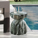 Meridian Furniture - Caserta Marble Finish Indoor/Outdoor Concrete End Table - 99048Green-ET - GreatFurnitureDeal