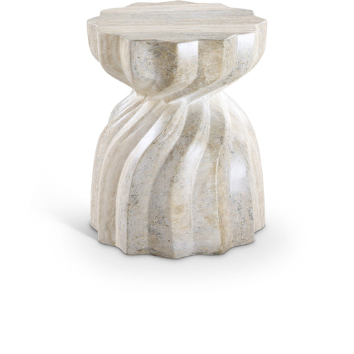 Meridian Furniture - Caserta Travertine Finish Indoor/Outdoor Concrete End Table - 99048Travertine-ET - GreatFurnitureDeal