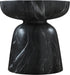 Meridian Furniture - Avellino Marble Finish Indoor/Outdoor Concrete End Table - 99052Black-ET - GreatFurnitureDeal