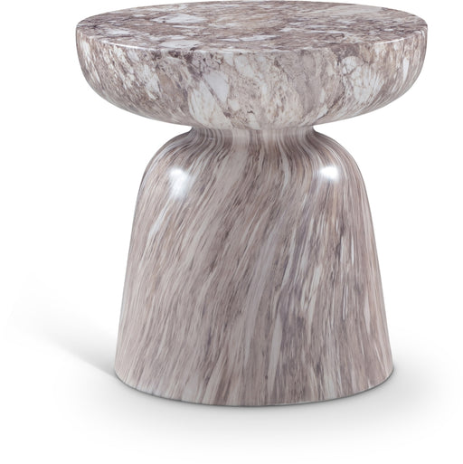 Meridian Furniture - Avellino Marble Finish Indoor/Outdoor Concrete End Table - 99052Brown-ET - GreatFurnitureDeal