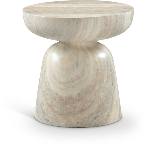 Meridian Furniture - Avellino Travertine Finish Indoor/Outdoor Concrete End Table - 99052Travertine-ET - GreatFurnitureDeal