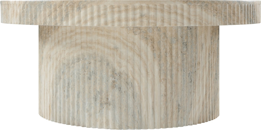 Meridian Furniture - Legatto Travertine Finish Indoor/Outdoor Concrete Coffee Table - 99061Travertine-CT - GreatFurnitureDeal