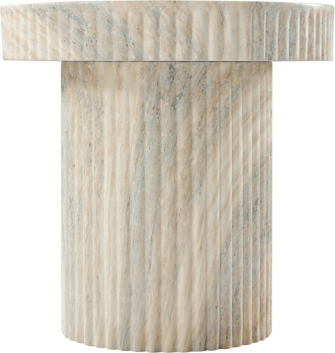 Meridian Furniture - Legatto Travertine Finish Indoor/Outdoor Concrete End Table - 99061Travertine-ET - GreatFurnitureDeal