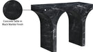 Meridian Furniture - Pomezia Marble Finish Concrete Console Table - 99073Black-T - GreatFurnitureDeal