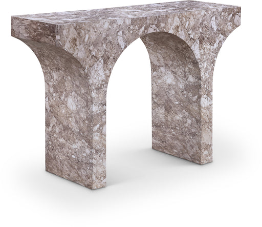 Meridian Furniture - Pomezia Marble Finish Concrete Console Table - 99073Brown-T - GreatFurnitureDeal