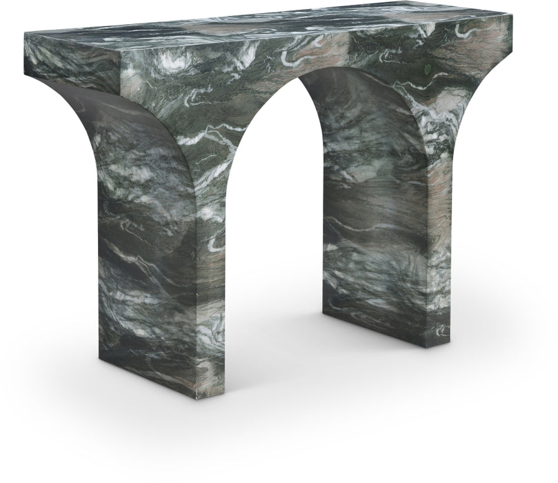 Meridian Furniture - Pomezia Marble Finish Concrete Console Table - 99073Green-T - GreatFurnitureDeal