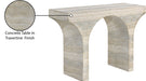 Meridian Furniture - Pomezia Travertine Finish Concrete Console Table - 99073Travertine-T - GreatFurnitureDeal