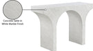 Meridian Furniture - Pomezia Marble Finish Concrete Console Table - 99073White-T - GreatFurnitureDeal