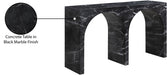 Meridian Furniture - Faenza Marble Finish Concrete Console Table - 99074Black-T - GreatFurnitureDeal