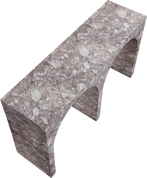 Meridian Furniture - Faenza Marble Finish Concrete Console Table - 99074Brown-T - GreatFurnitureDeal