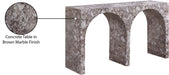 Meridian Furniture - Faenza Marble Finish Concrete Console Table - 99074Brown-T - GreatFurnitureDeal