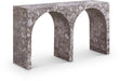 Meridian Furniture - Faenza Marble Finish Concrete Console Table - 99074Brown-T - GreatFurnitureDeal