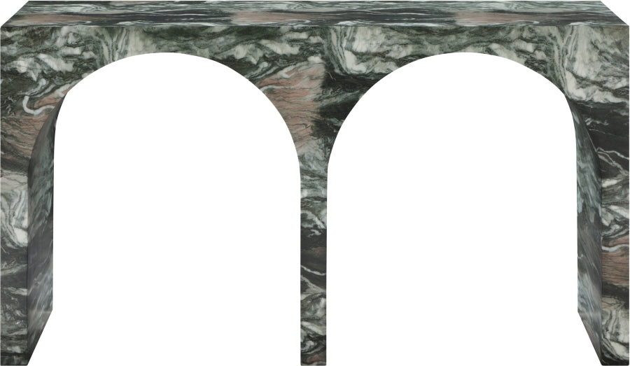 Meridian Furniture - Faenza Marble Finish Concrete Console Table - 99074Green-T - GreatFurnitureDeal