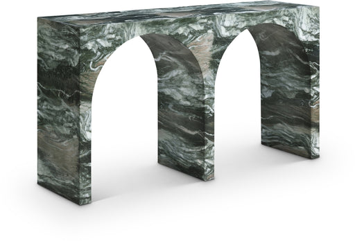 Meridian Furniture - Faenza Marble Finish Concrete Console Table - 99074Green-T - GreatFurnitureDeal