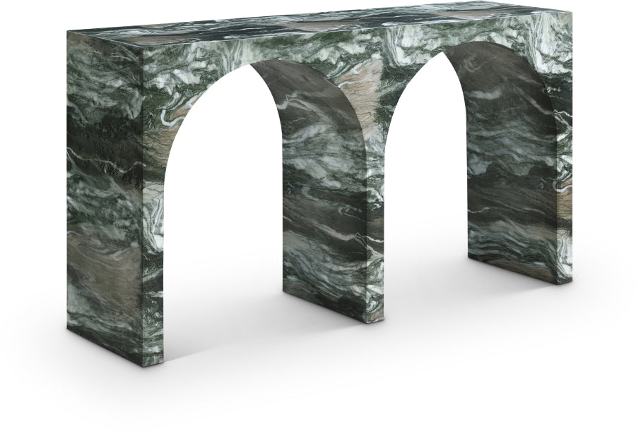 Meridian Furniture - Faenza Marble Finish Concrete Console Table - 99074Green-T - GreatFurnitureDeal