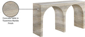 Meridian Furniture - Faenza Travertine Finish Concrete Console Table - 99074Travertine-T - GreatFurnitureDeal