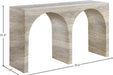 Meridian Furniture - Faenza Travertine Finish Concrete Console Table - 99074Travertine-T - GreatFurnitureDeal