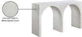 Meridian Furniture - Faenza Marble Finish Concrete Console Table - 99074White-T - GreatFurnitureDeal