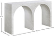 Meridian Furniture - Faenza Marble Finish Concrete Console Table - 99074White-T - GreatFurnitureDeal
