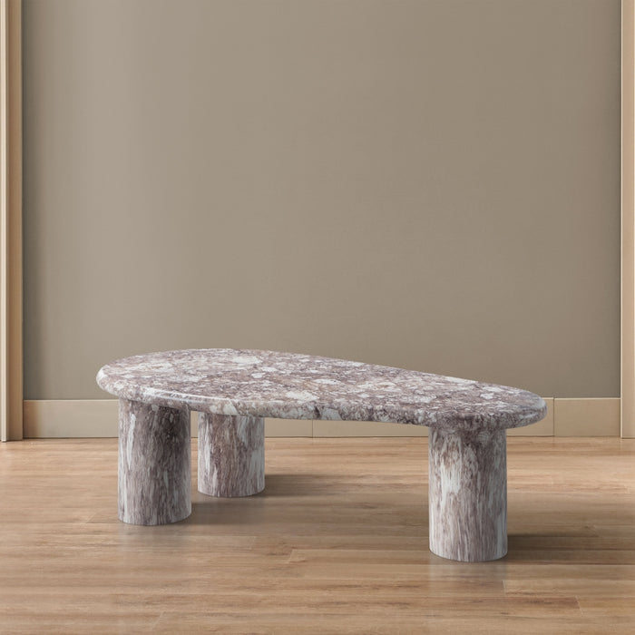 Meridian Furniture - Sassari Marble Finish Indoor/Outdoor Concrete Coffee Table - 99095Brown-CT - GreatFurnitureDeal