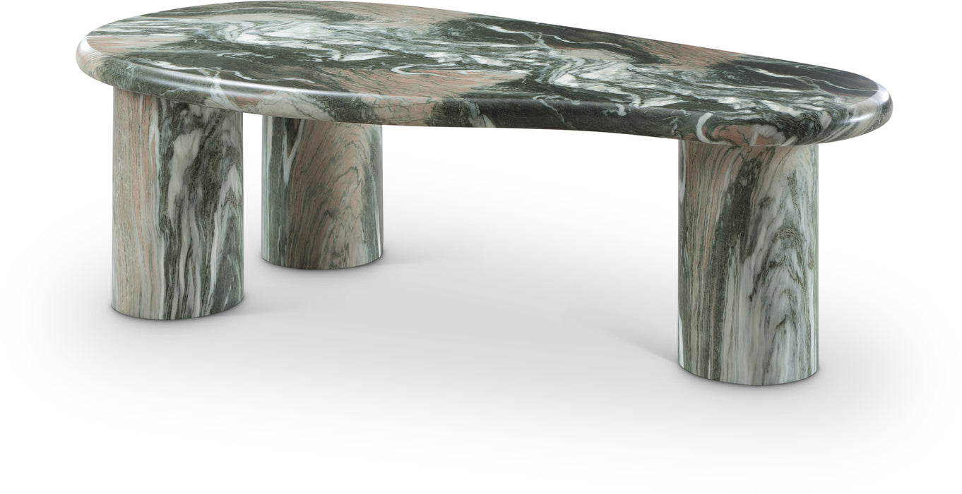 Meridian Furniture - Sassari Marble Finish Indoor/Outdoor Concrete Coffee Table - 99095Green-CT - GreatFurnitureDeal