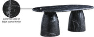 Meridian Furniture - Cosenza 78" Marble Finish Indoor/Outdoor Concrete Dining Table - 702Black-T - GreatFurnitureDeal