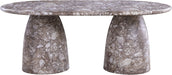 Meridian Furniture - Cosenza 78" Marble Finish Indoor/Outdoor Concrete Dining Table - 702Brown-T - GreatFurnitureDeal