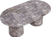 Meridian Furniture - Cosenza 78" Marble Finish Indoor/Outdoor Concrete Dining Table - 702Brown-T - GreatFurnitureDeal