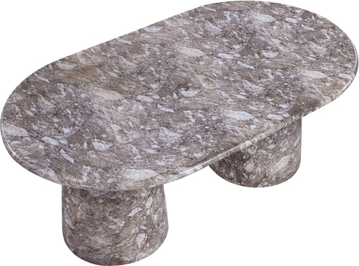 Meridian Furniture - Cosenza 78" Marble Finish Indoor/Outdoor Concrete Dining Table - 702Brown-T - GreatFurnitureDeal