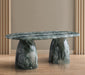 Meridian Furniture - Cosenza 78" Marble Finish Indoor/Outdoor Concrete Dining Table - 702Green-T - GreatFurnitureDeal