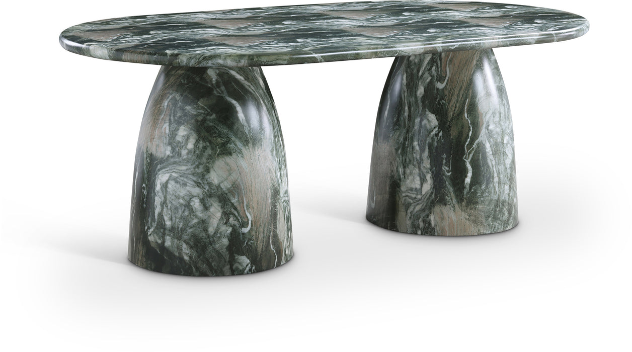 Meridian Furniture - Cosenza 78" Marble Finish Indoor/Outdoor Concrete Dining Table - 702Green-T - GreatFurnitureDeal