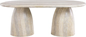 Meridian Furniture - Cosenza 78" Marble Finish Indoor/Outdoor Concrete Dining Table - 702Travertine-T - GreatFurnitureDeal