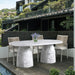 Meridian Furniture - Cosenza 78" Marble Finish Indoor/Outdoor Concrete Dining Table - 702White-T - GreatFurnitureDeal