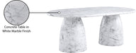 Meridian Furniture - Cosenza 78" Marble Finish Indoor/Outdoor Concrete Dining Table - 702White-T - GreatFurnitureDeal