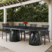 Meridian Furniture - Cosenza 96" Marble Finish Indoor/Outdoor Concrete Dining Table - 708Black-T - GreatFurnitureDeal