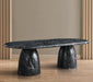 Meridian Furniture - Cosenza 96" Marble Finish Indoor/Outdoor Concrete Dining Table - 708Black-T - GreatFurnitureDeal