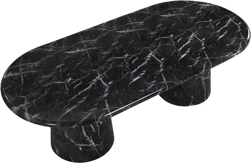 Meridian Furniture - Cosenza 96" Marble Finish Indoor/Outdoor Concrete Dining Table - 708Black-T - GreatFurnitureDeal