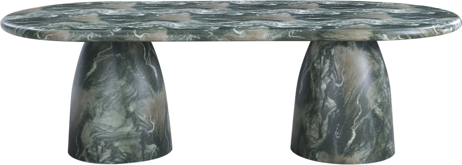 Meridian Furniture - Cosenza 96" Marble Finish Indoor/Outdoor Concrete Dining Table - 708Green-T - GreatFurnitureDeal