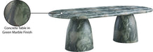 Meridian Furniture - Cosenza 96" Marble Finish Indoor/Outdoor Concrete Dining Table - 708Green-T - GreatFurnitureDeal