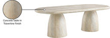 Meridian Furniture - Cosenza 78" Marble Finish Indoor/Outdoor Concrete Dining Table - 708Travertine-T - GreatFurnitureDeal