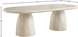 Meridian Furniture - Cosenza 78" Marble Finish Indoor/Outdoor Concrete Dining Table - 708Travertine-T - GreatFurnitureDeal