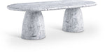 Meridian Furniture - Cosenza 96" Marble Finish Indoor/Outdoor Concrete Dining Table - 708White-T - GreatFurnitureDeal