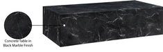 Meridian Furniture - Piazza Marble Finish Indoor/Outdoor Concrete Coffee Table - 99029Black-CT - GreatFurnitureDeal