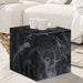 Meridian Furniture - Piazza Travertine Finish Indoor/Outdoor Concrete End Table - 99029Black-ET - GreatFurnitureDeal