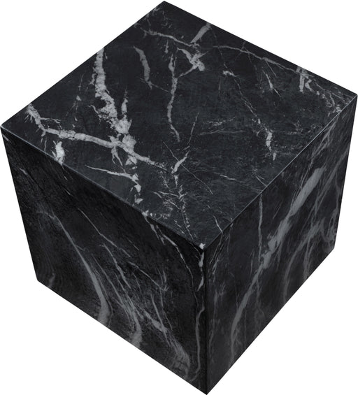 Meridian Furniture - Piazza Travertine Finish Indoor/Outdoor Concrete End Table - 99029Black-ET - GreatFurnitureDeal