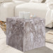 Meridian Furniture - Piazza Travertine Finish Indoor/Outdoor Concrete End Table - 99029Brown-ET - GreatFurnitureDeal